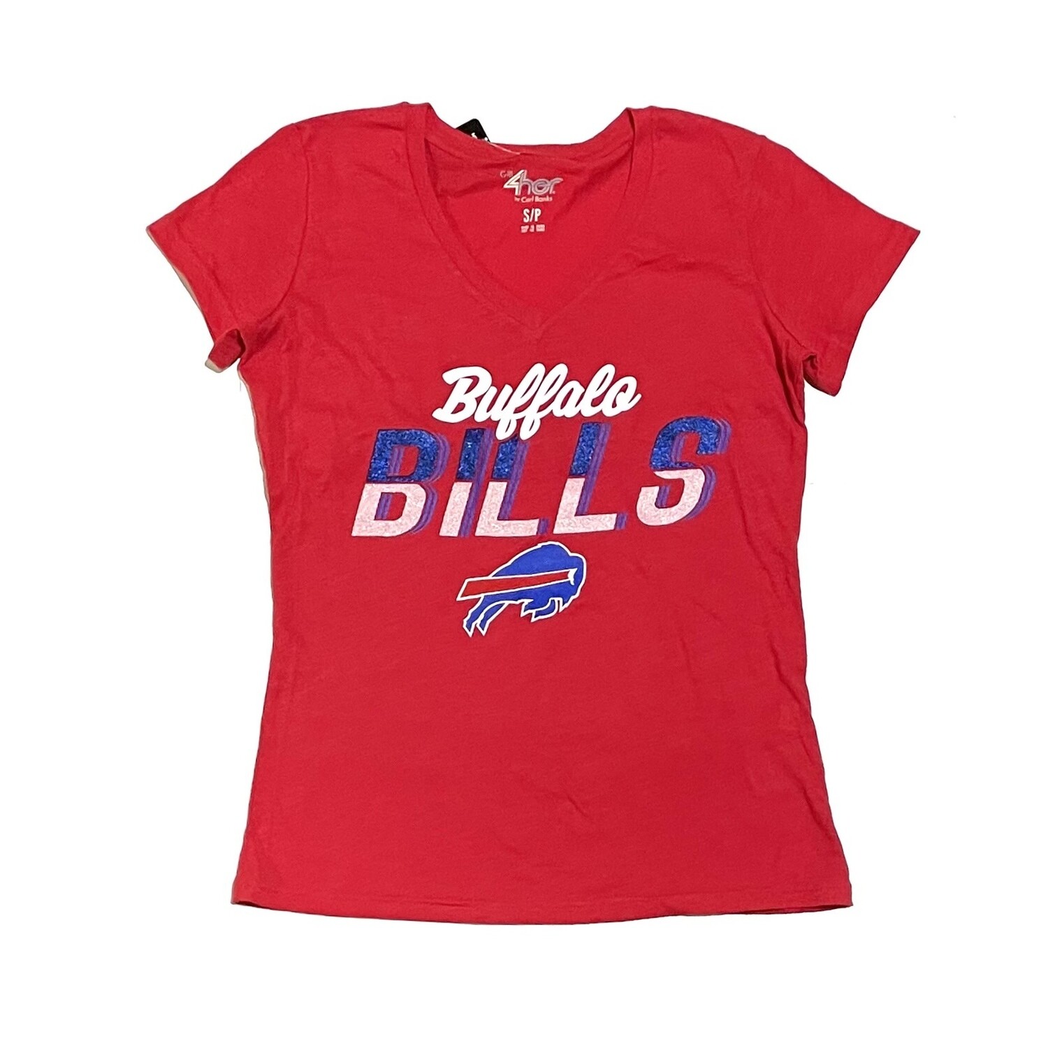 Buffalo Bills Women's 4Her V-Neck T-Shirt Buffalo Bills Women's 4Her V-Neck T-Shirt