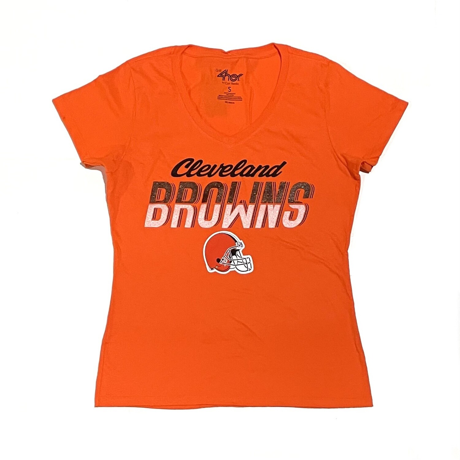 Cleveland Browns Women's 4Her V-Neck T-Shirt Cleveland Browns Women's 4Her V-Neck T-Shirt