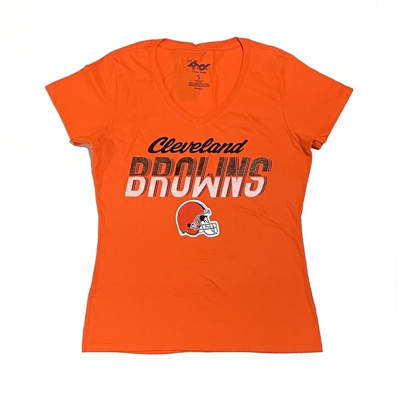 Cleveland Browns Women's 4Her V-Neck T-Shirt Cleveland Browns Women's 4Her V-Neck T-Shirt
