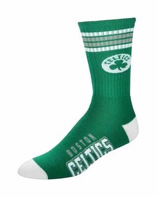 Boston Celtics Adult 4-Stripe Duece Crew Socks