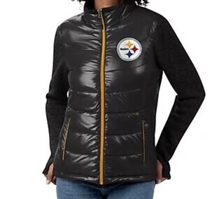 Pittsburgh Steelers Women’s Polyfilled Quilted Jacket Pittsburgh Steelers Women’s Polyfilled Quilted Jacket