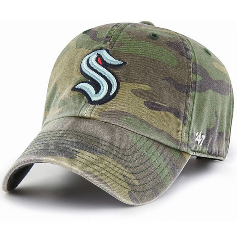 Seattle Kraken Men’s Camouflage 47 Brand Clean Up Adjustable Hat
