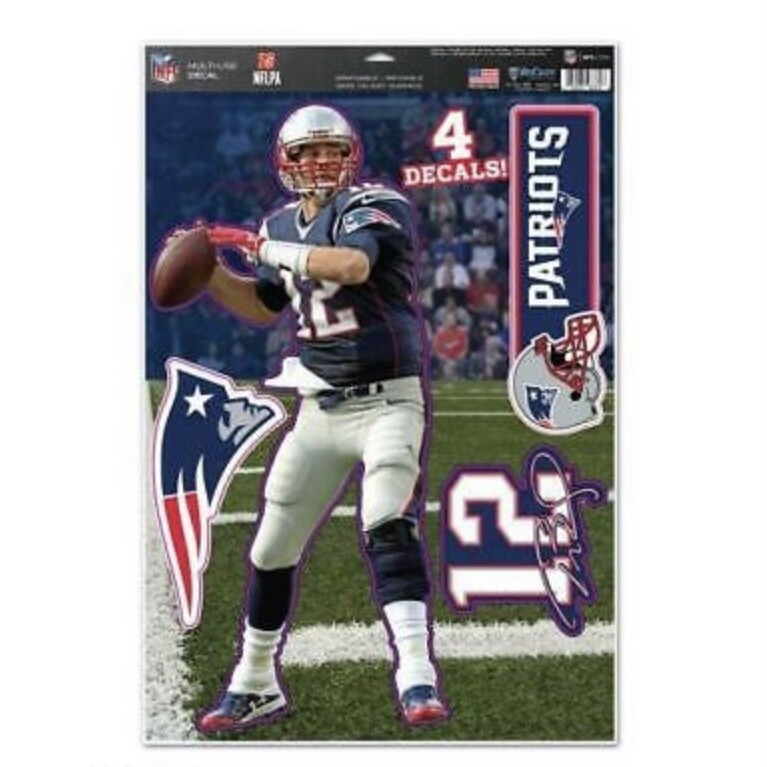 New England Patriots Tom Brady 11 New England Patriots Tom Brady 11" x 17" Multi-Use 4 Piece Decal