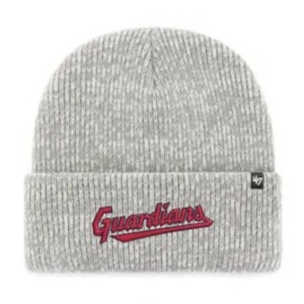 Cleveland Guardians Men's Gray 47 Cuffed Knit Hat