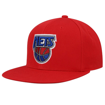 New Jersey Nets Men’s Red Mitchell & Ness NBA Core Basic Snapback Hat