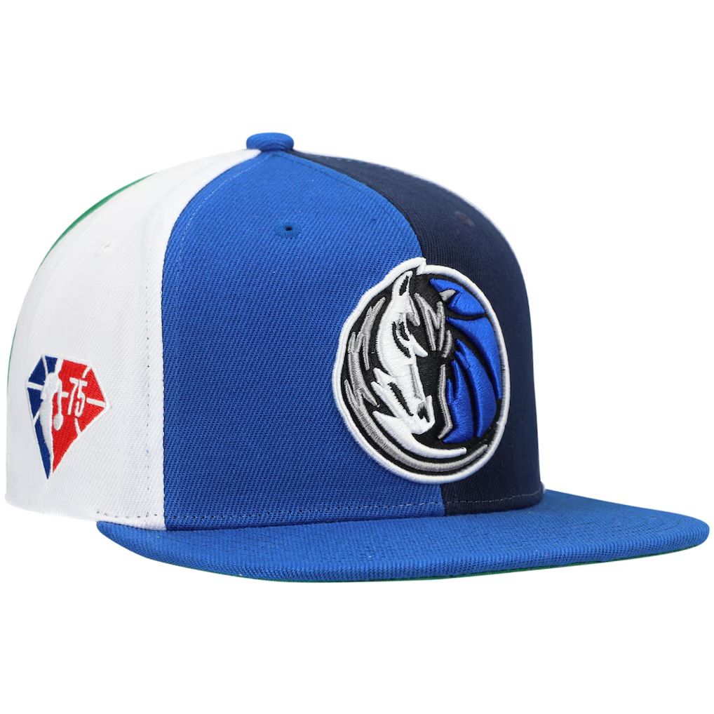 Dallas Mavericks Men’s Mitchell & Ness Blue NBA 75th Anniversary What the? Snapback Hat Dallas Mavericks Men’s Mitchell & Ness Blue NBA 75th Anniversary What the? Snapback Hat