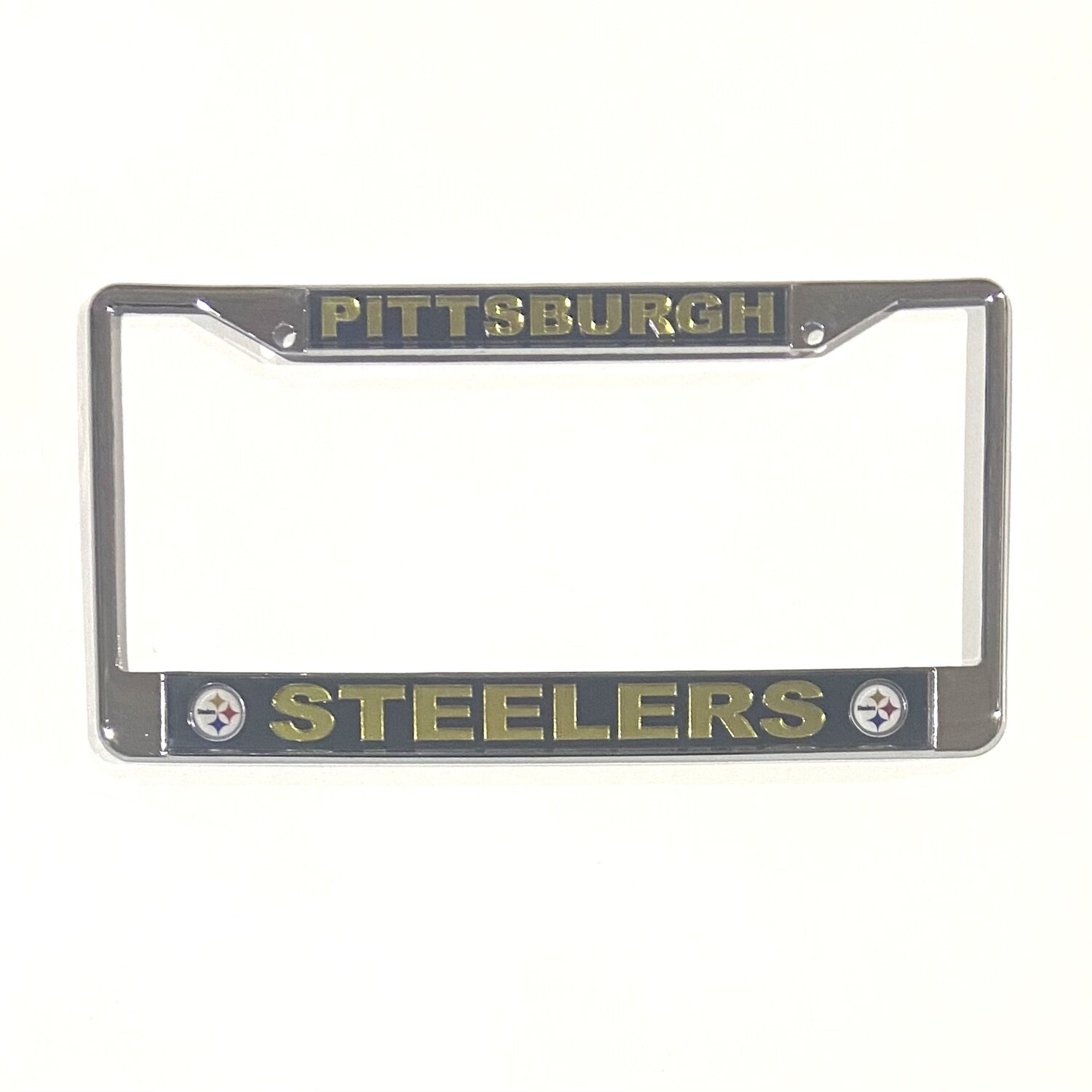 Pittsburgh Steelers Laser Chrome Metal License Plate Frame Pittsburgh Steelers Laser Chrome Metal License Plate Frame