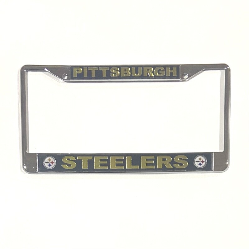 Pittsburgh Steelers Laser Chrome Metal License Plate Frame Pittsburgh Steelers Laser Chrome Metal License Plate Frame