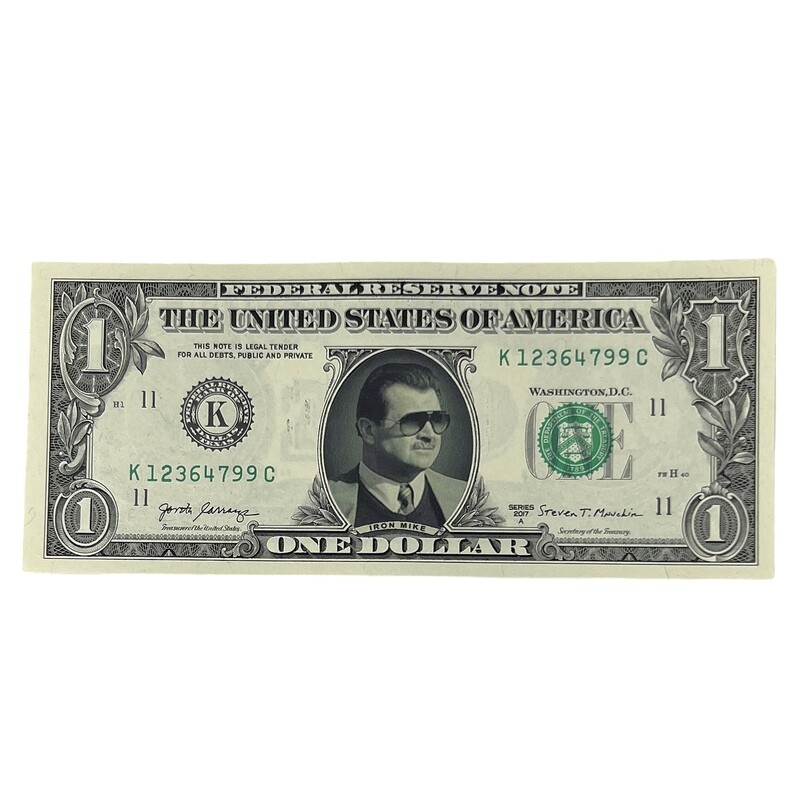 Mike Ditka Famous Face Dollar Bill Mike Ditka Famous Face Dollar Bill