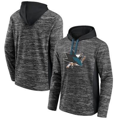 San Jose Sharks Men’s Fanatics Branded Instant Replay Space-Dye Pullover Hoodie Charcoal/Black San Jose Sharks Men’s Fanatics Branded Instant Replay Space-Dye Pullover Hoodie Charcoal/Black