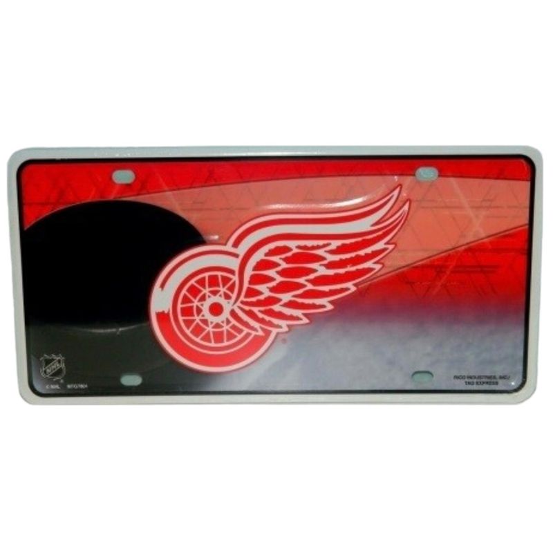 Detroit Red Wings Lightweight Metal License Plate