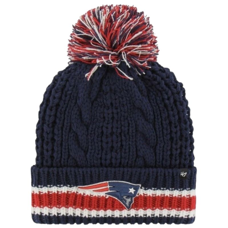 New England Patriots Women's 47 Sorority Cuffed Pom Knit Hat
