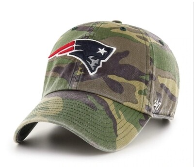 New England Patriots Men's Camo 47 Brand Clean Up Adjustable Hat
