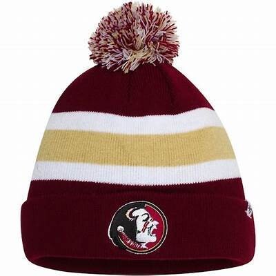 Florida State Seminoles Men's New Era Cuffed Pom Knit Hat Florida State Seminoles Men's New Era Cuffed Pom Knit Hat