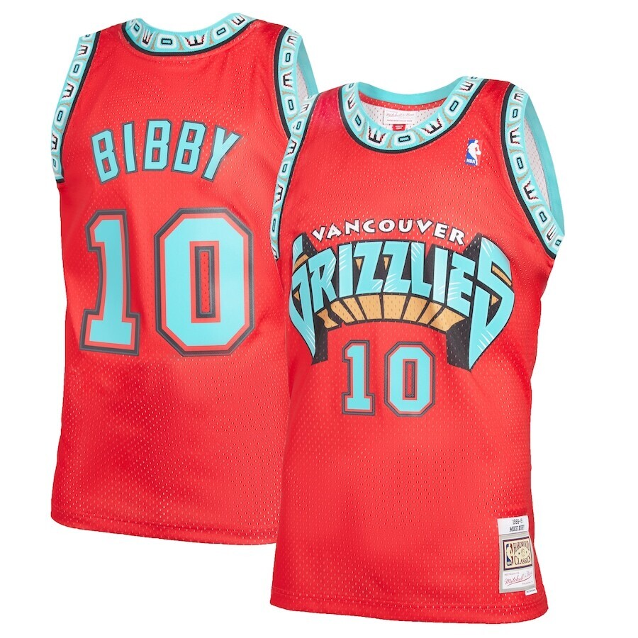 Vancouver Grizzlies Mike Bibby 98-99 Men's Red Mitchell & Ness Reload Swingman Jersey