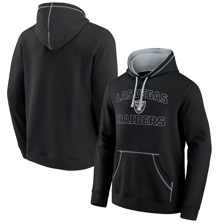Las Vegas Raiders Men's Fanatics Branded Tiebreaker Pullover Hoodie Las Vegas Raiders Men's Fanatics Branded Tiebreaker Pullover Hoodie