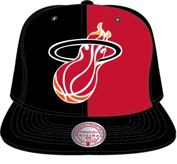 Miami Heat Men’s Mitchell & Ness Pinwheel Snapback Adjustable Hat