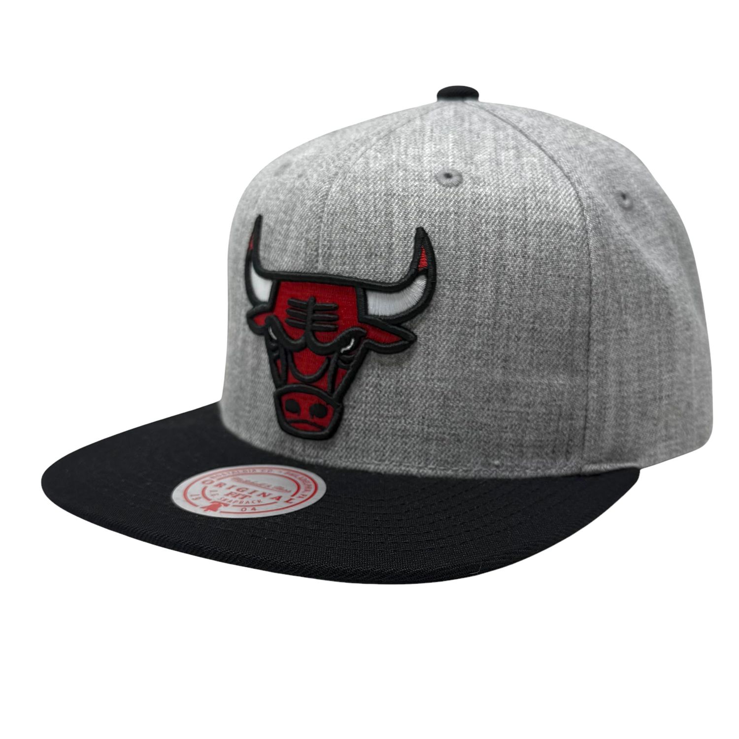 Chicago Bulls Men’s Heather Grey Mitchell & Ness Snapback Hat Chicago Bulls Men’s Heather Grey Mitchell & Ness Snapback Hat