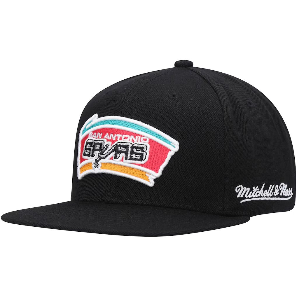 San Antonio Spurs Men’s English Dropback Mitchell & Ness Snapback Hat