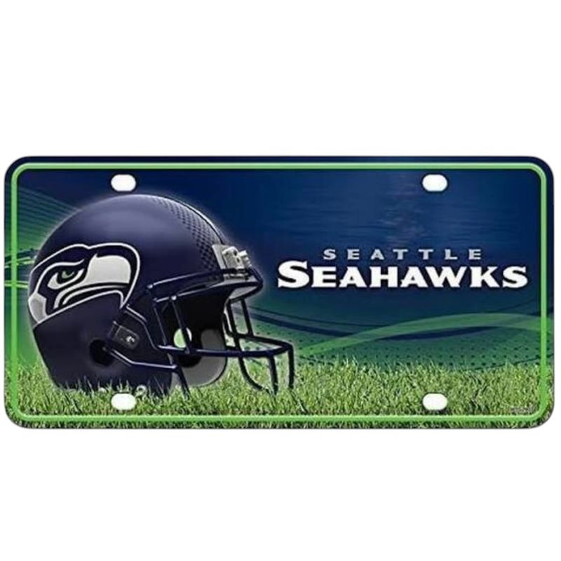 Seattle Seahawks Lightweight Metal License Plate
