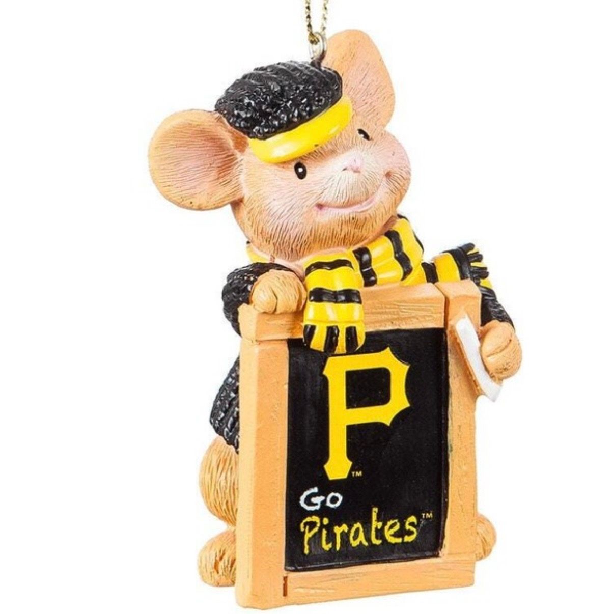 Pittsburgh Pirates Holiday Mouse Christmas Ornament Set of 2 Pittsburgh Pirates Holiday Mouse Christmas Ornament Set of 2