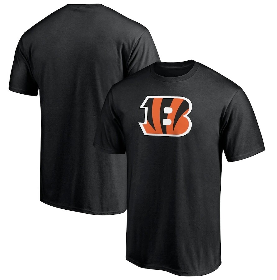 Cincinnati Bengals Men's Fanatics Branded Black Primary Team Logo T-Shirt Cincinnati Bengals Men's Fanatics Branded Black Primary Team Logo T-Shirt