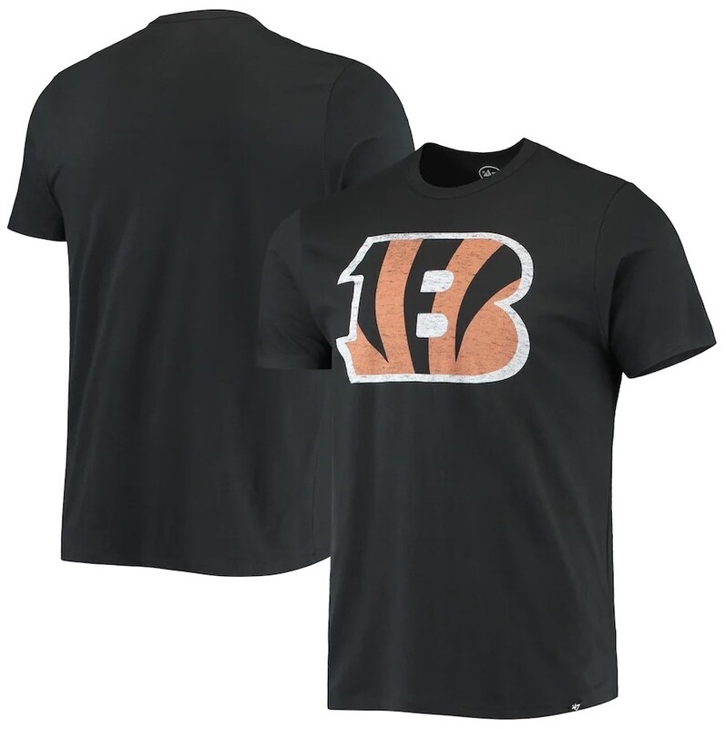 Cincinnati Bengals Men's Black 47 Premier Franklin Logo T-Shirt Cincinnati Bengals Men's Black 47 Premier Franklin Logo T-Shirt