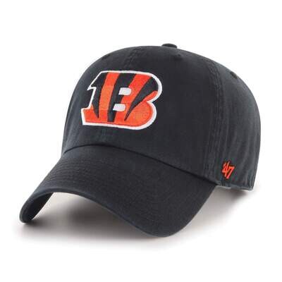 Cincinnati Bengals Men's 47 Brand Clean Up Adjustable Hat Cincinnati Bengals Men's 47 Brand Clean Up Adjustable Hat