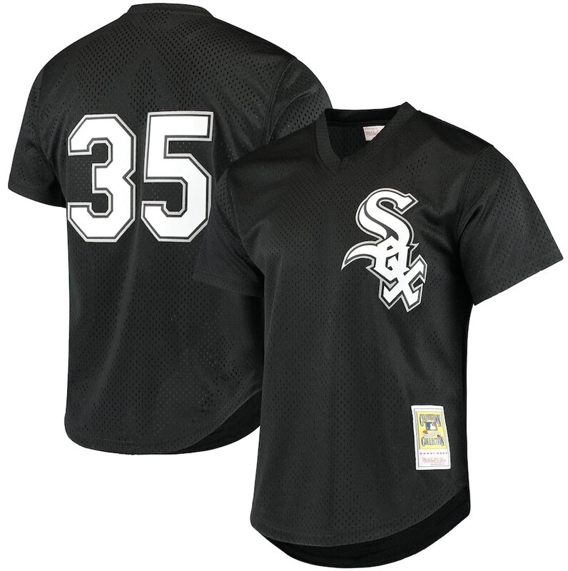 Chicago White Sox Frank Thomas 1993 Men's Black Mitchell & Ness Mesh Jersey