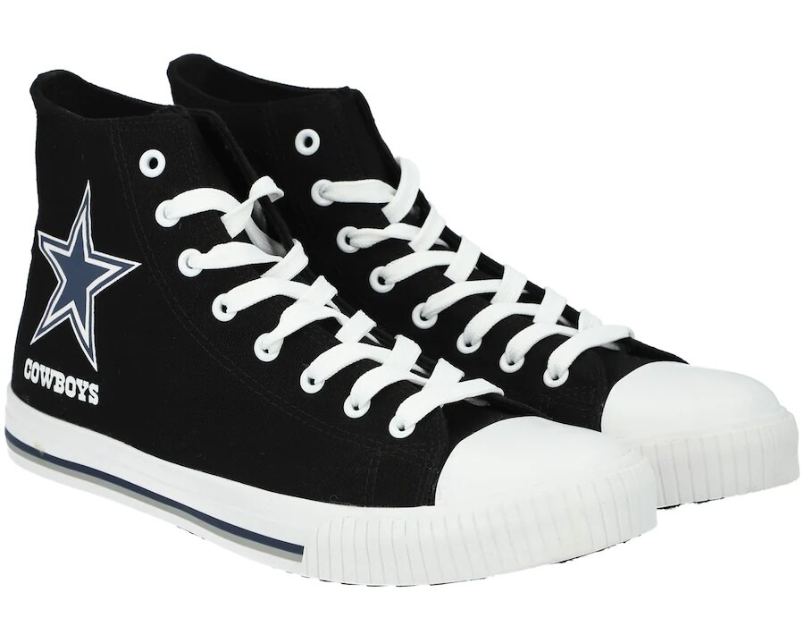 Dallas Cowboys Men’s FOCO Big Logo High Top Canvas Shoes Dallas Cowboys Men’s FOCO Big Logo High Top Canvas Shoes