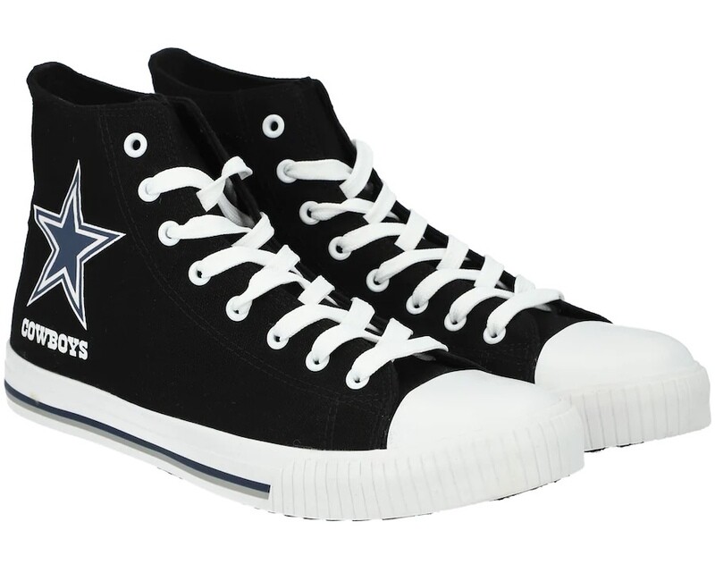 Dallas Cowboys Men’s FOCO Big Logo High Top Canvas Shoes Dallas Cowboys Men’s FOCO Big Logo High Top Canvas Shoes