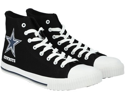 Dallas Cowboys Men’s FOCO Big Logo High Top Canvas Shoes Dallas Cowboys Men’s FOCO Big Logo High Top Canvas Shoes
