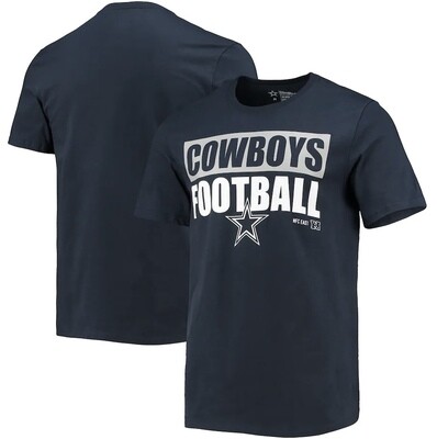 Dallas Cowboys Men’s Navy Drop Block T-Shirt Dallas Cowboys Men’s Navy Drop Block T-Shirt