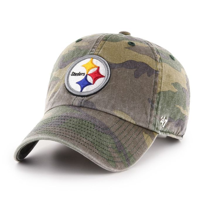 Pittsburgh Steelers Men's 47 Brand Camo Clean Up Hat