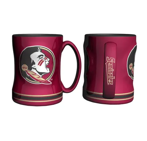 Florida State Seminoles 14oz Relief Coffee Mug Florida State Seminoles 14oz Relief Coffee Mug