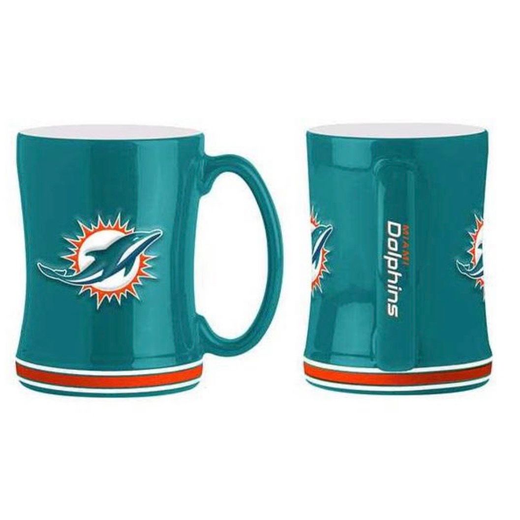 Miami Dolphins 14oz Relief Coffee Mug