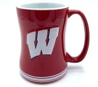 Wisconsin Badgers 14oz Relief Coffee Mug Wisconsin Badgers 14oz Relief Coffee Mug