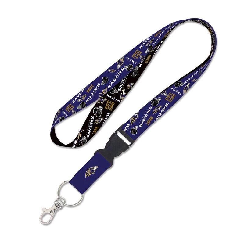 Baltimore Ravens All Over Print 1 Baltimore Ravens All Over Print 1" Lanyard