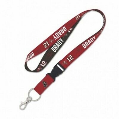 Tampa Bay Buccaneers Tom Brady 1 Tampa Bay Buccaneers Tom Brady 1" Lanyard