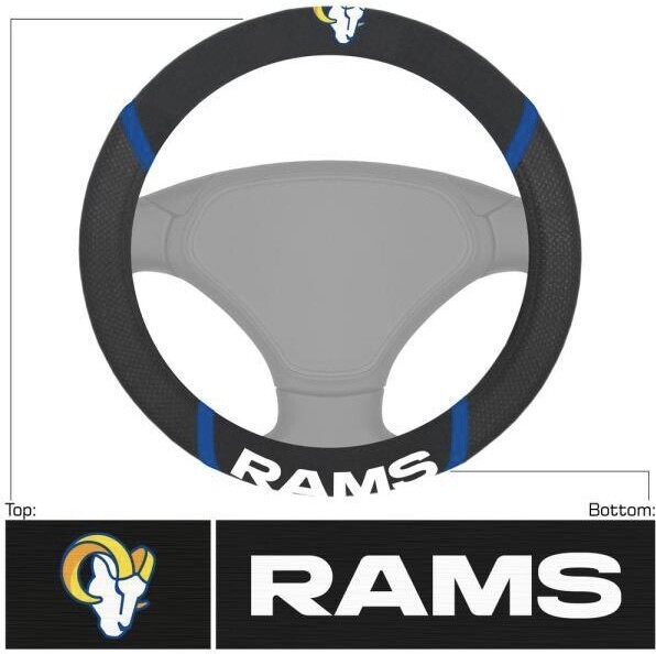 Los Angeles Rams Embroidered Car Steering Wheel Cover