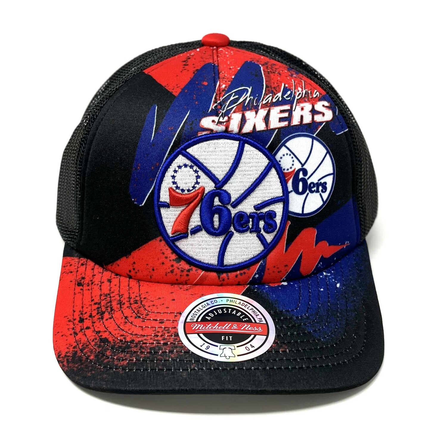 Philadelphia 76ers Men’s Mitchell & Ness NBA Hyper Trucker Snapback Hat