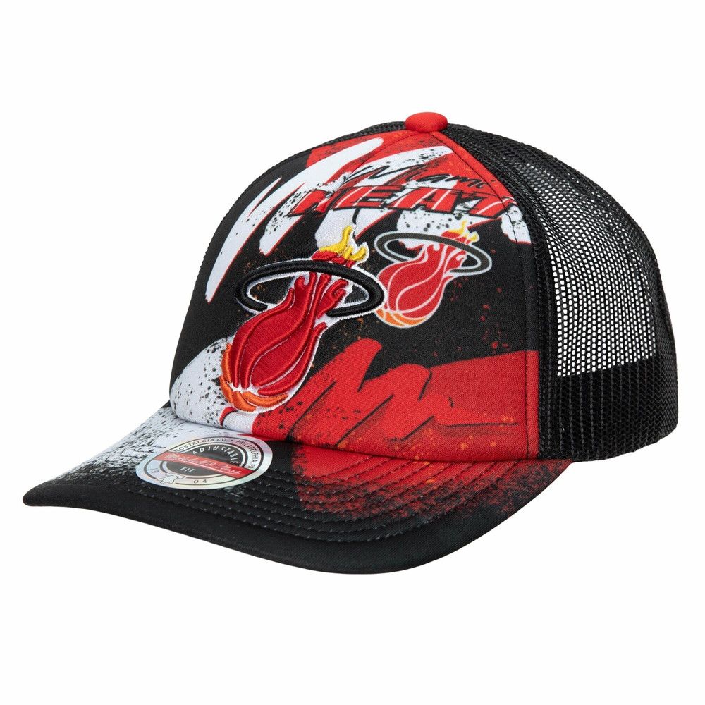 Miami Heat Men’s Mitchell & Ness NBA Hyper Trucker Snapback Hat