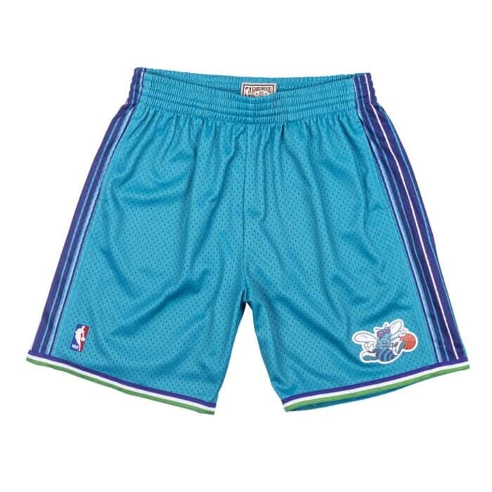 Charlotte Hornets 99-00 Men's Teal Mitchell & Ness Swingman Shorts Charlotte Hornets 99-00 Men's Teal Mitchell & Ness Swingman Shorts