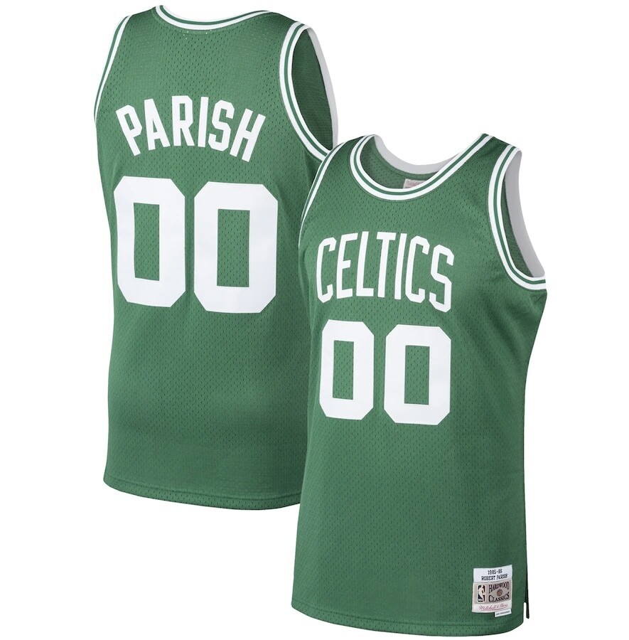 Boston Celtics Robert Parish 1985-86 Men's Green Mitchell & Ness Swingman Jersey