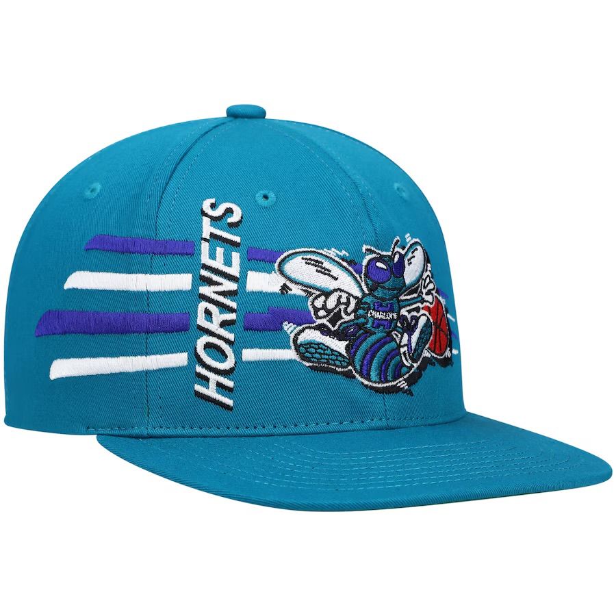 Charlotte Hornets Men’s Retro Bolt Deadstock Mitchell & Ness Snapback Hat Charlotte Hornets Men’s Retro Bolt Deadstock Mitchell & Ness Snapback Hat