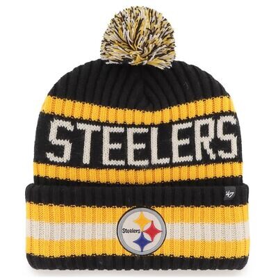 Pittsburgh Steelers Men’s 47 Bering Cuffed Pom Knit Hat Pittsburgh Steelers Men’s 47 Bering Cuffed Pom Knit Hat