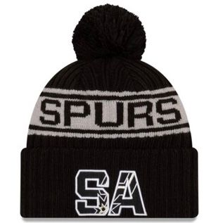 San Antonio Spurs Men's New Era Cuffed Pom Knit Draft Hat San Antonio Spurs Men's New Era Cuffed Pom Knit Draft Hat