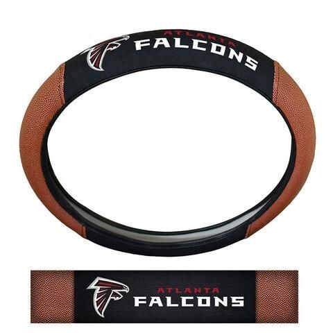 Atlanta Falcons Premium Embroidered Pigskin Style Car Steering Wheel Cover Atlanta Falcons Premium Embroidered Pigskin Style Car Steering Wheel Cover