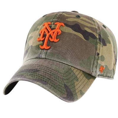 New York Mets Men’s Camo Clean Up Adjustable Style 47 Brand Hat