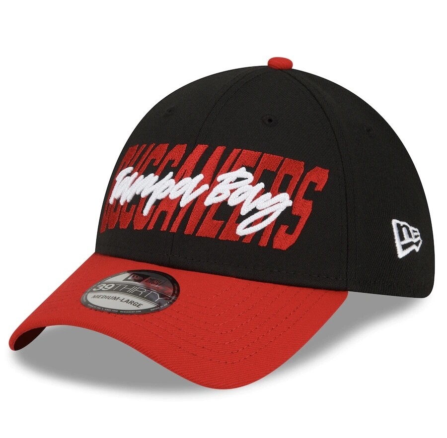 Tampa Bay Buccaneers Men’s New Era Black NFL Draft 39Thirty Fitted Hat